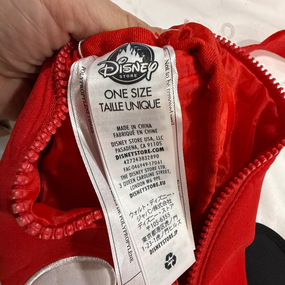 Disney Store Mickey Mouse Red Shorts Fanny Pack Waist Bag with 3D Ears One Size - Picture 5 of 8